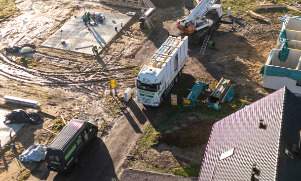 Montaż 3 domów w Radlinie