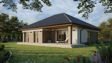 ERDOL 104 - Version Links (Wohnzimmer auf der linken Seite) - Schiebetür Smart Slide - Styropor, Netz, Kleber - Winchester - Ohne